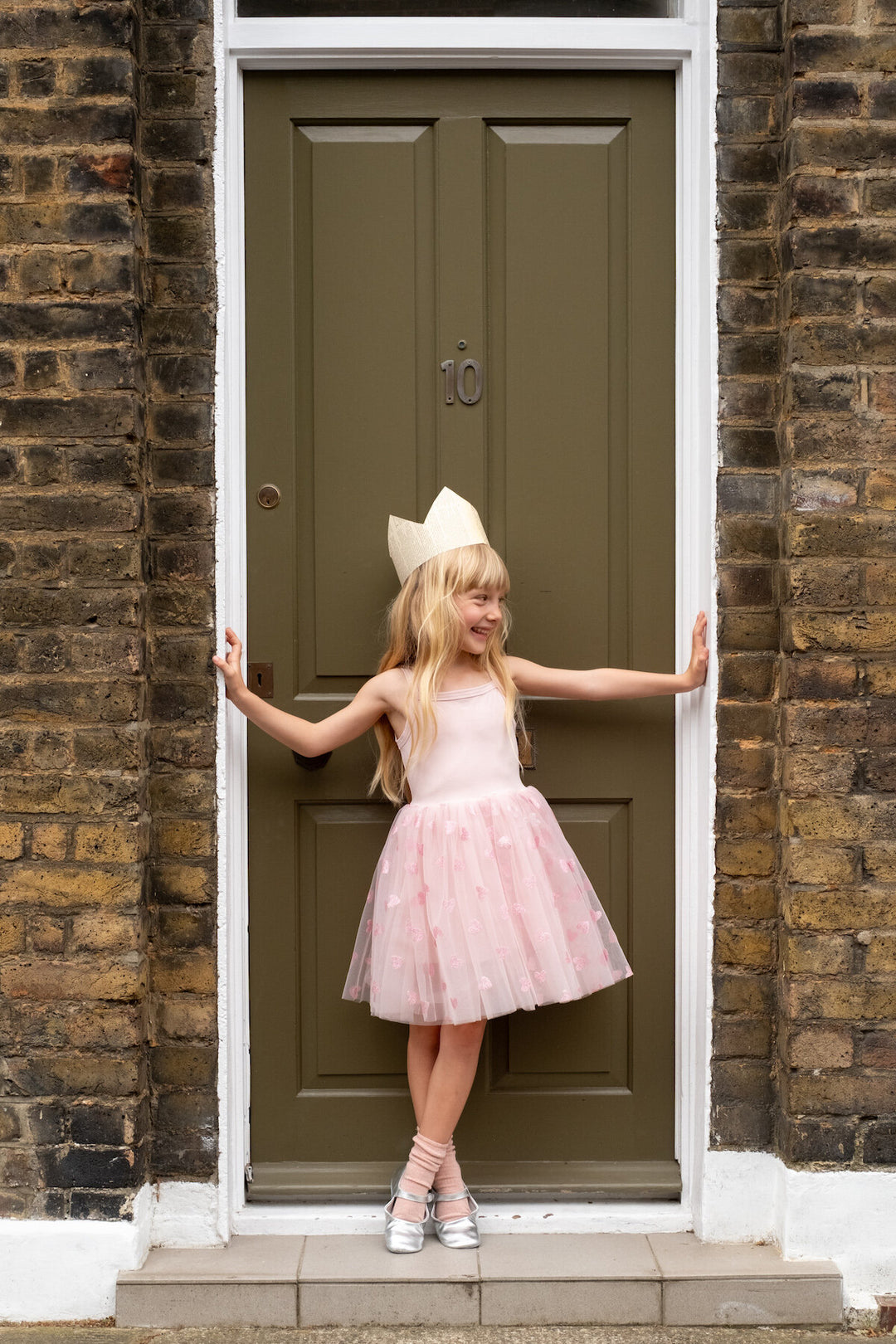Bob &amp; Blossom Tutu Dress - Pale Pink &amp; Pink Glitter Heart