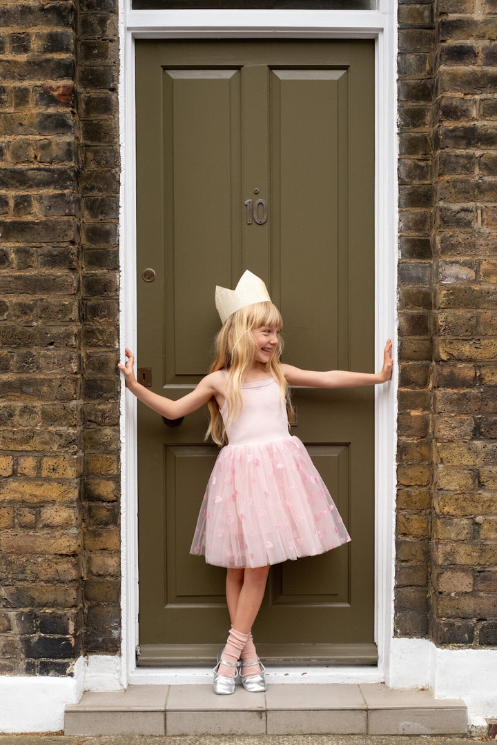 Bob &amp; Blossom Tutu Dress - Pale Pink &amp; Pink Glitter Heart