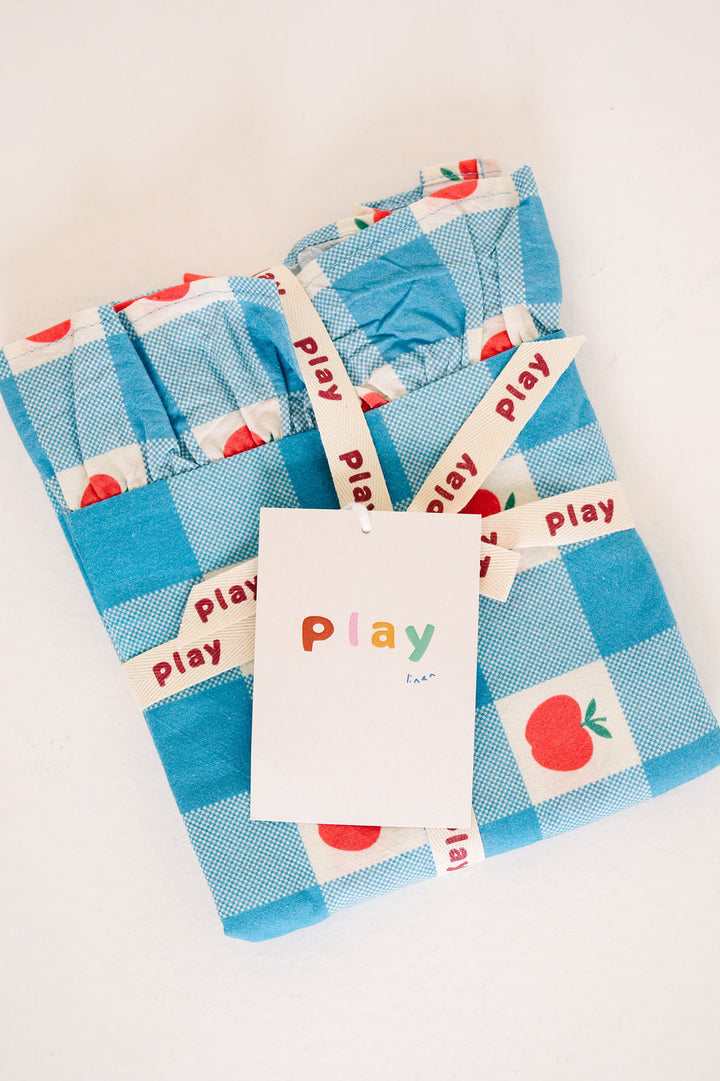 Play Linen Pillow Case Separates - Apple Patch