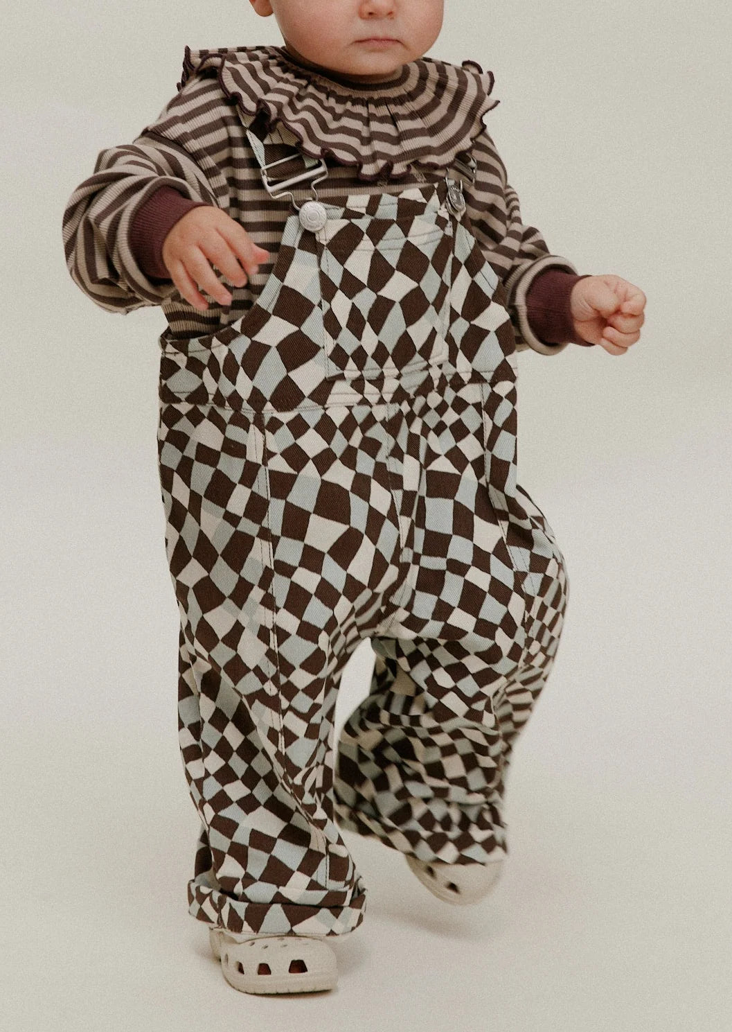 Claude &amp; Co Blythe Warped Checkerboard Dungaree