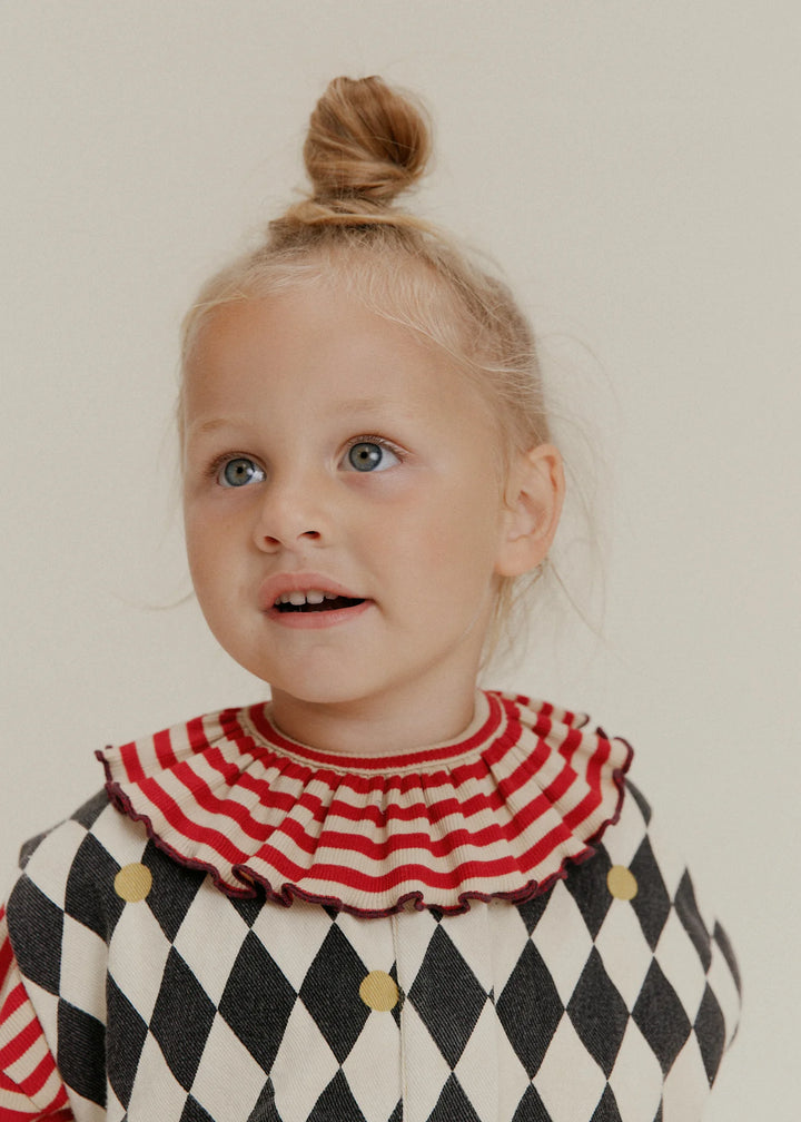 Claude &amp; Co Bobbi Stripe Collar Bib - Crimson