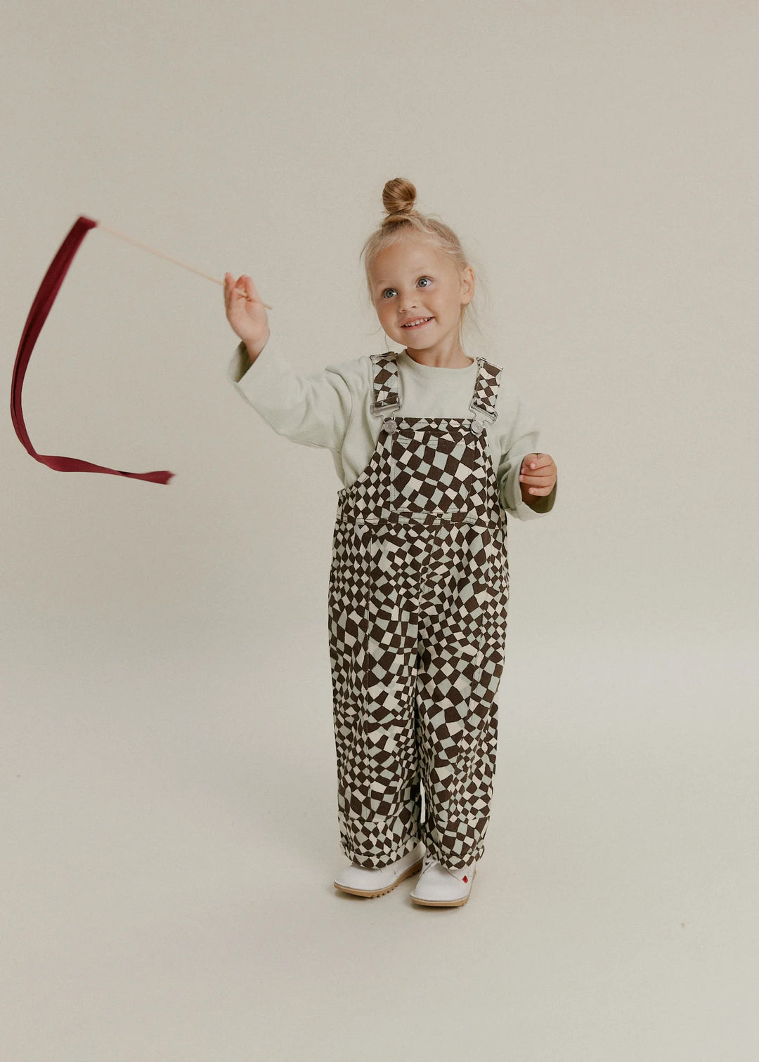 Claude &amp; Co Blythe Warped Checkerboard Dungaree