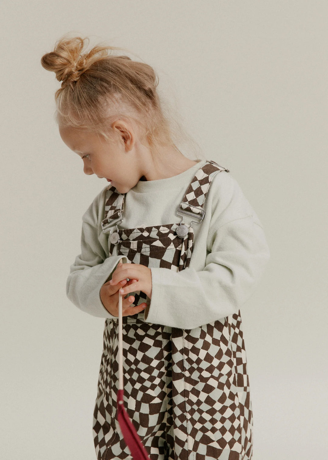 Claude &amp; Co Blythe Warped Checkerboard Dungaree