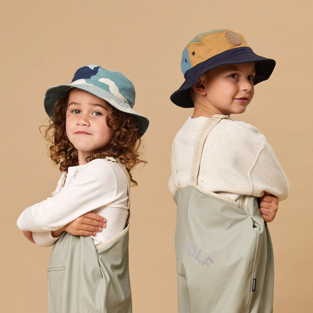 Crywolf Reversible Bucket Hat - Indigo Colourblock