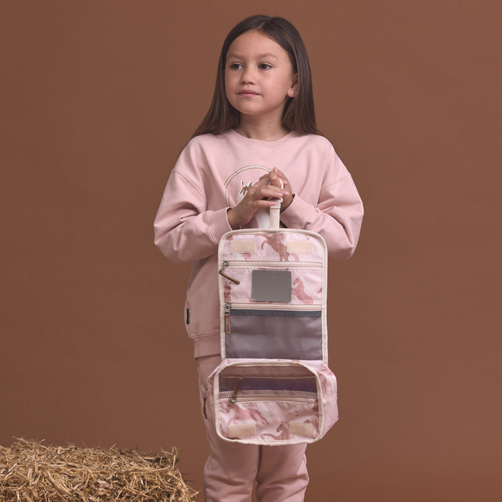 Crywolf Core Hanging Toiletry Bag - Blush Ponies