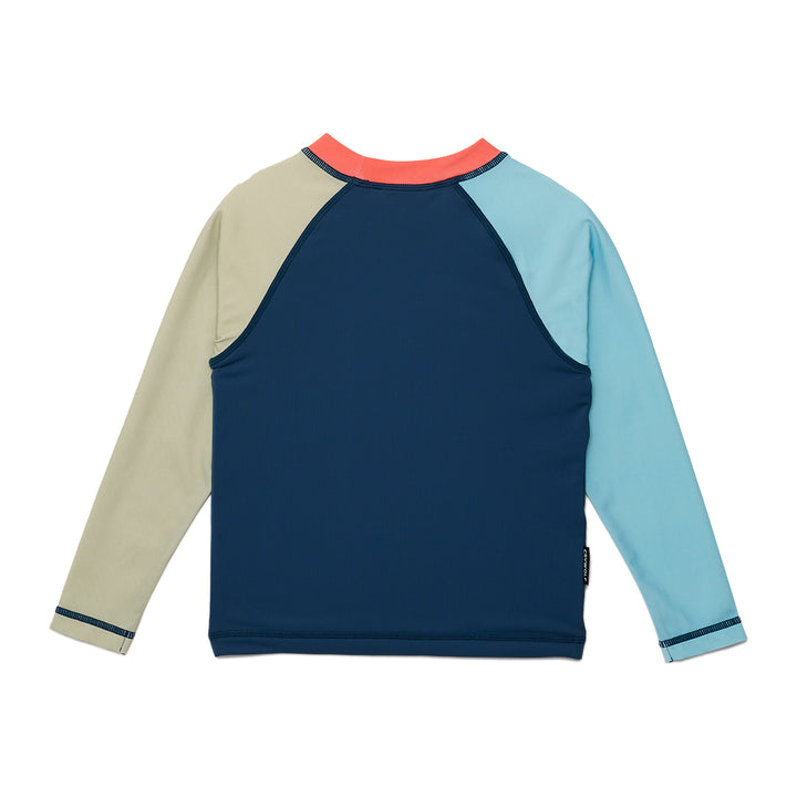 Crywolf Swim Long Sleeve Rash Vest - Ocean Colourblock