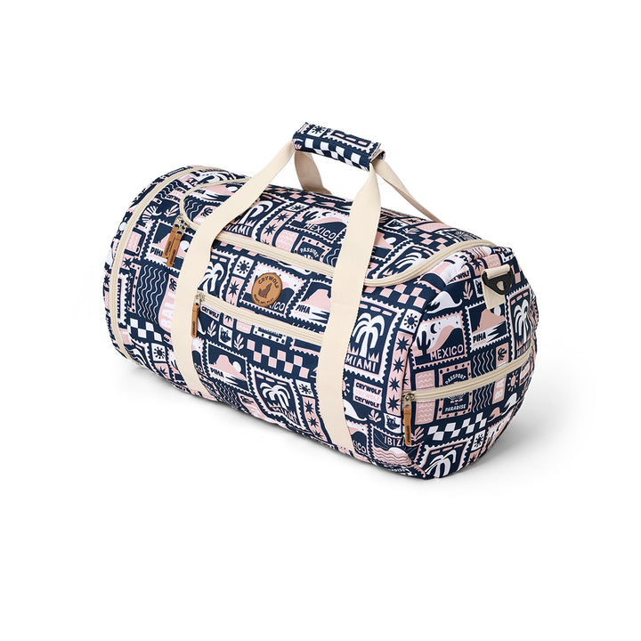 Crywolf Packable Duffel Bag - Blush Postcards