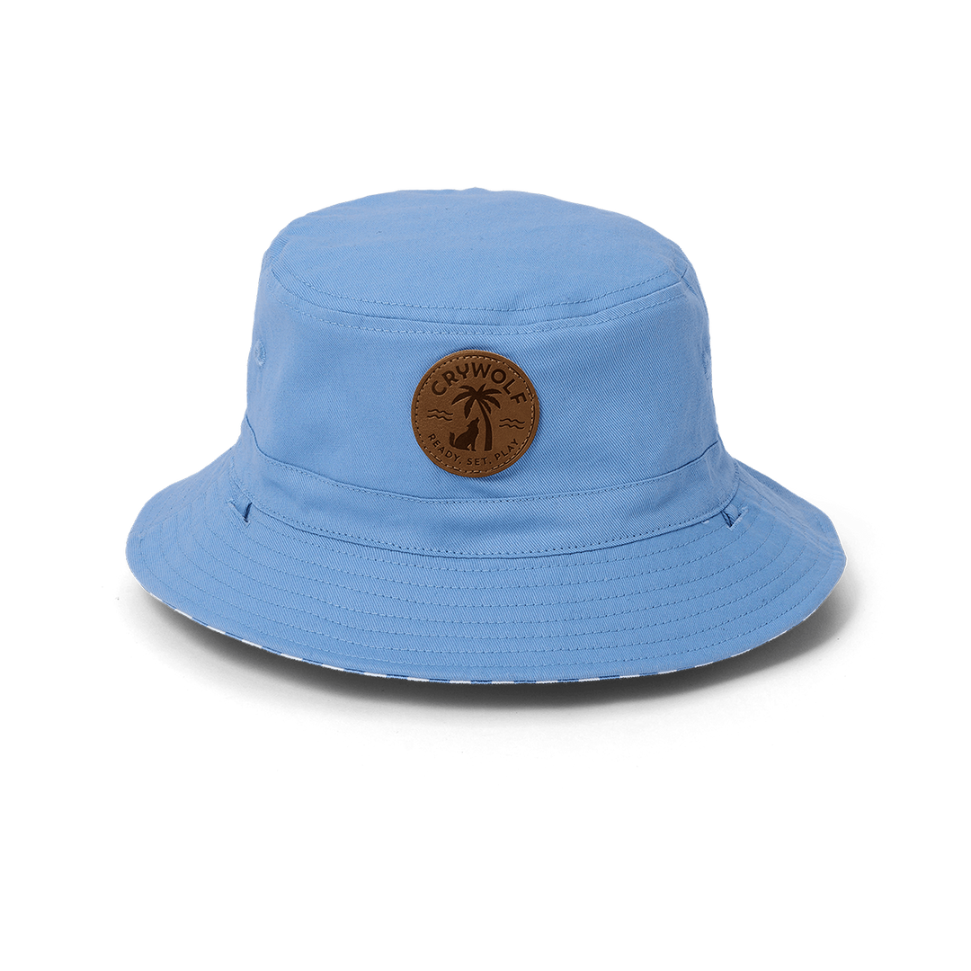 Crywolf Reversible Bucket Hat - Sky Blue Stripe