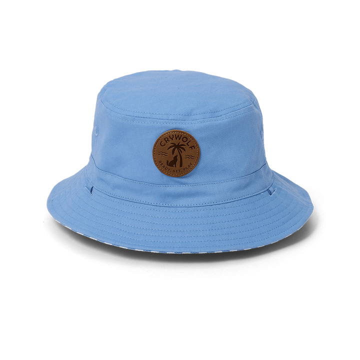 Crywolf Reversible Bucket Hat - Sky Blue Stripe