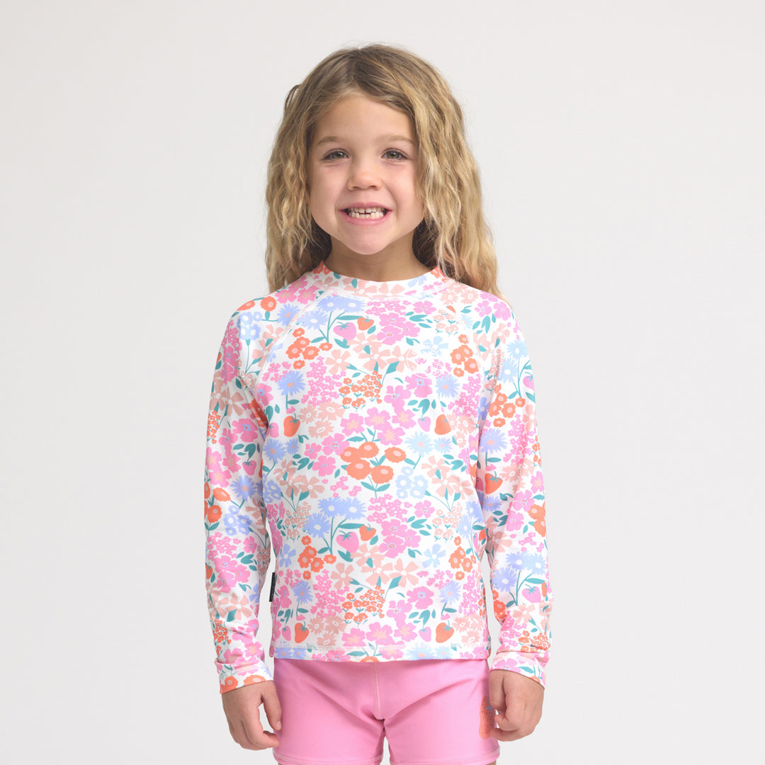 Crywolf Swim Long Sleeve Rash Vest - Berry Garden