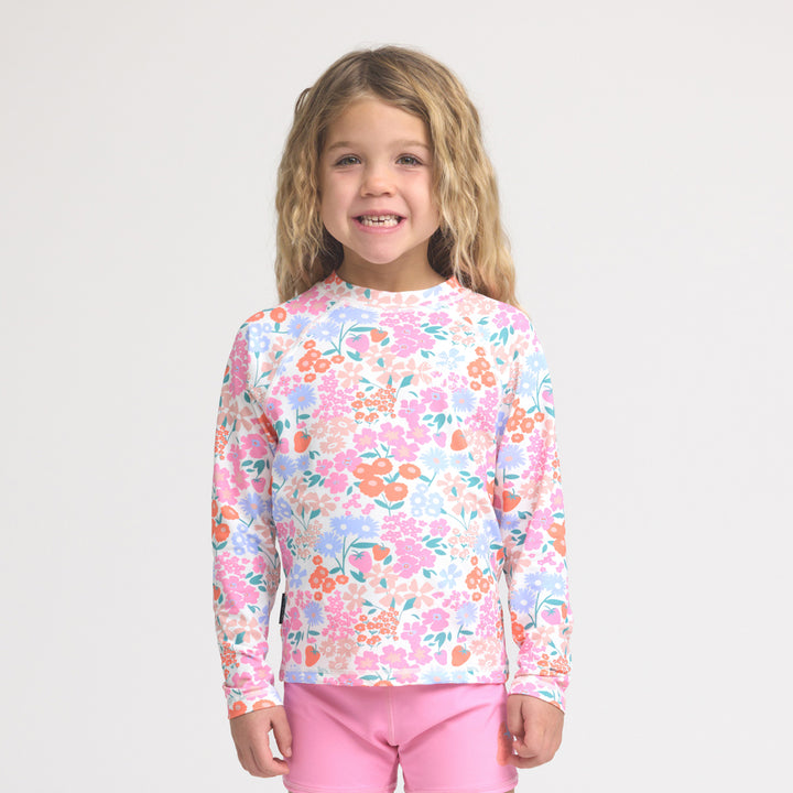 Crywolf Swim Long Sleeve Rash Vest - Berry Garden