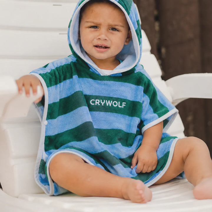 Crywolf Baby Hooded Towel - Deck Stripe