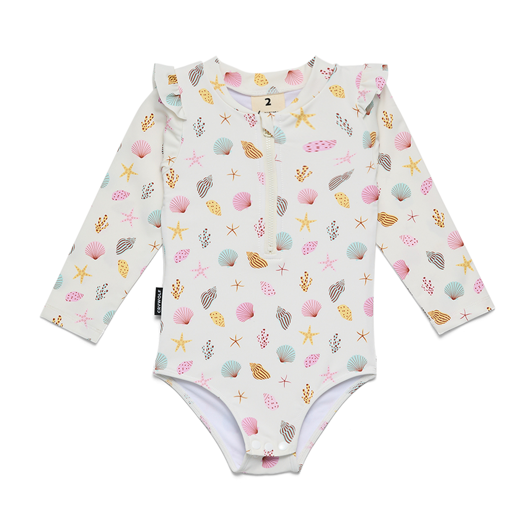 Crywolf Baby Long Sleeve Swimsuit - Little Shell