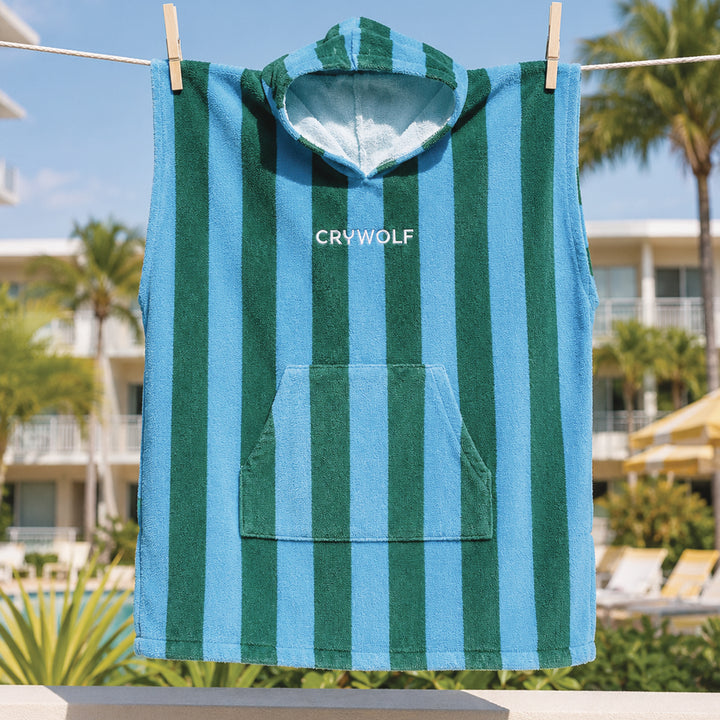 Crywolf Hooded Towel - Deck Stripe