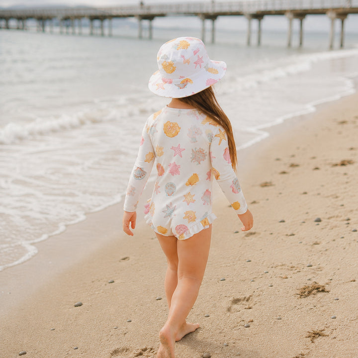 Crywolf Long Sleeve Swimsuit - Shell