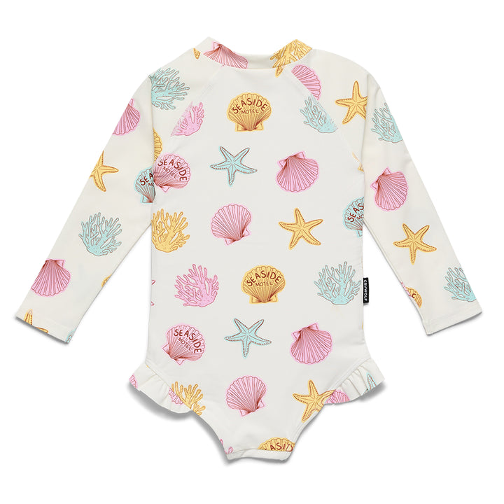 Crywolf Long Sleeve Swimsuit - Shell