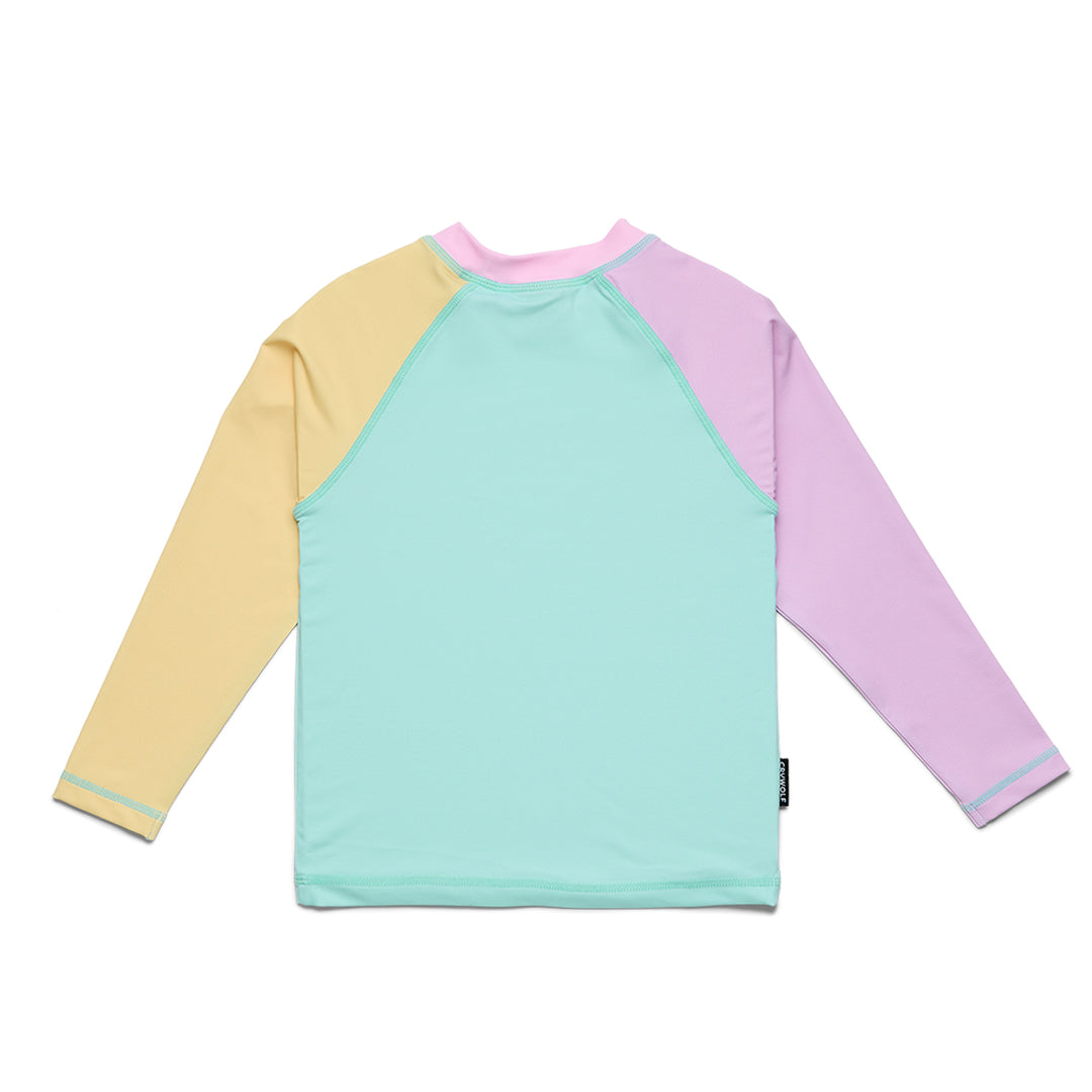 Crywolf Long Sleeve Rash Vest - Poolside Colourblock