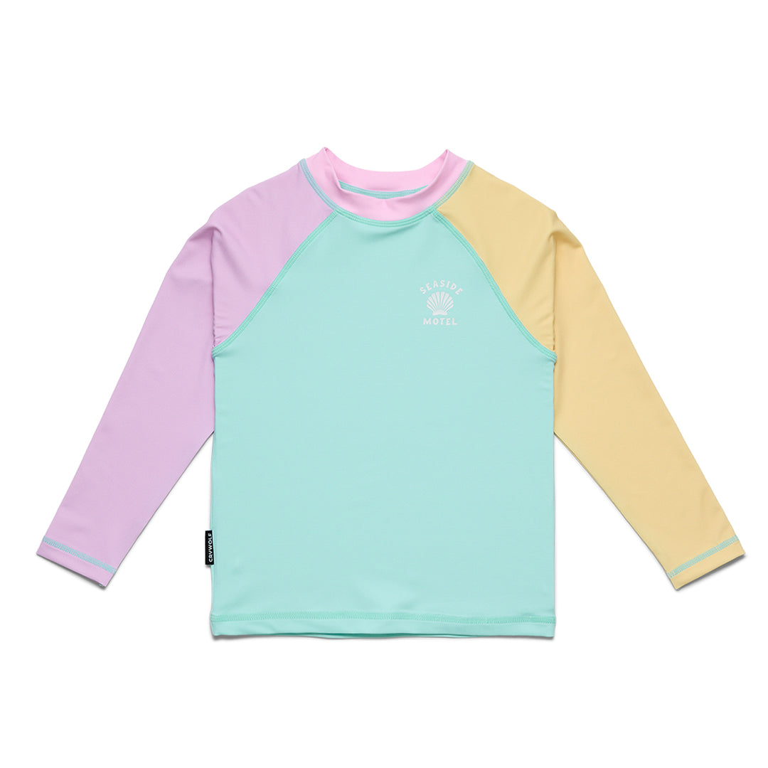 Crywolf Long Sleeve Rash Vest - Poolside Colourblock