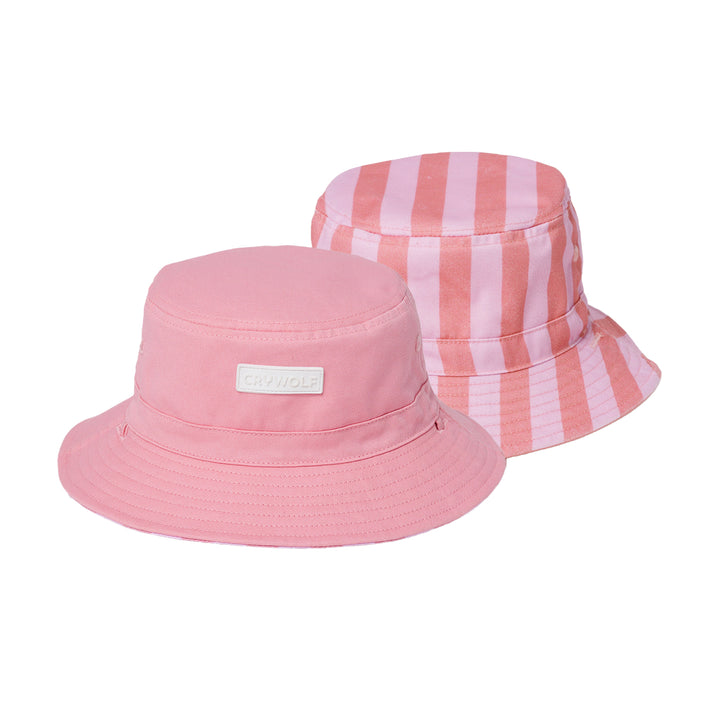 Crywolf Reversible Bucket Hat - Flamingo Stripe
