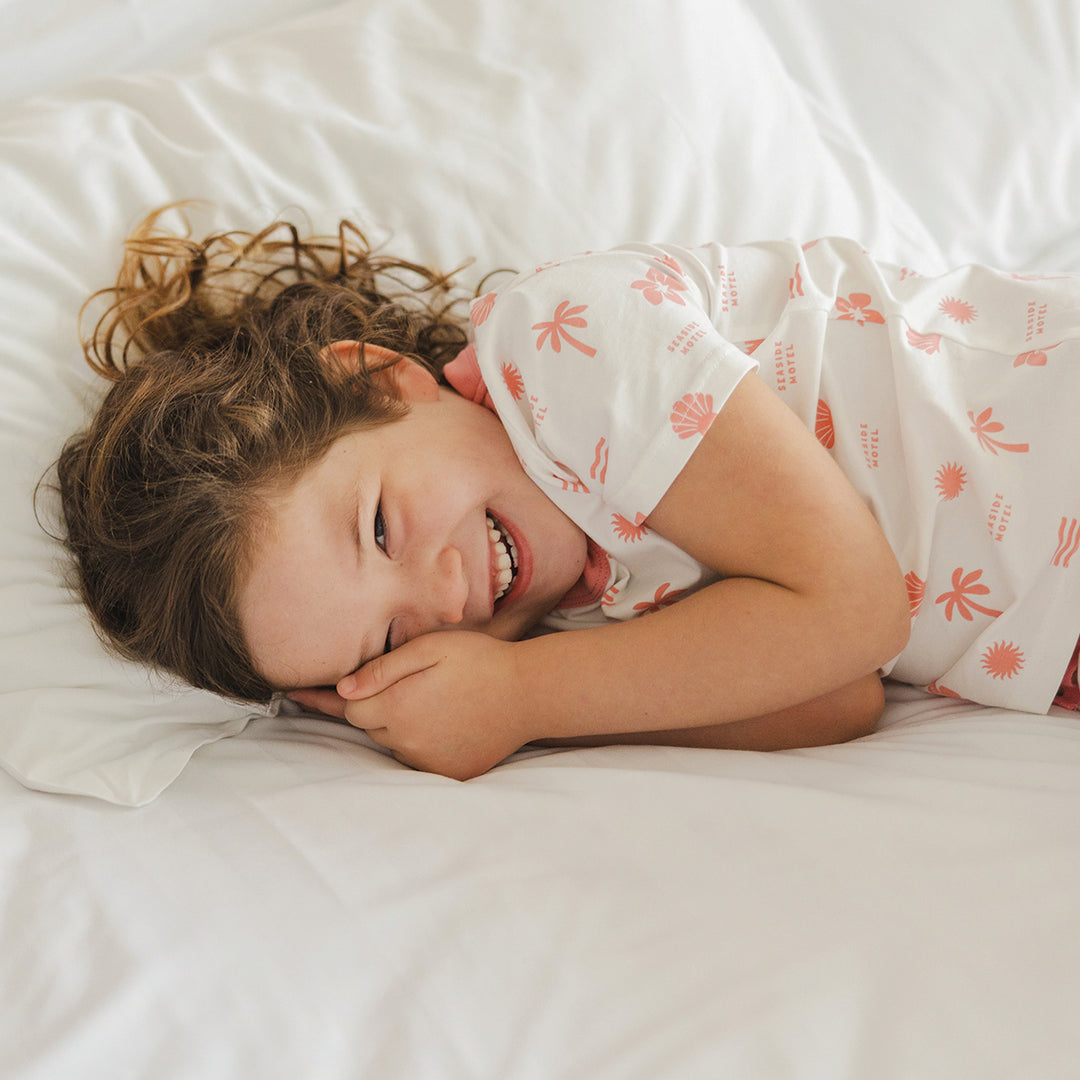 Crywolf Short Sleeve Sleep Set - Pink Holiday