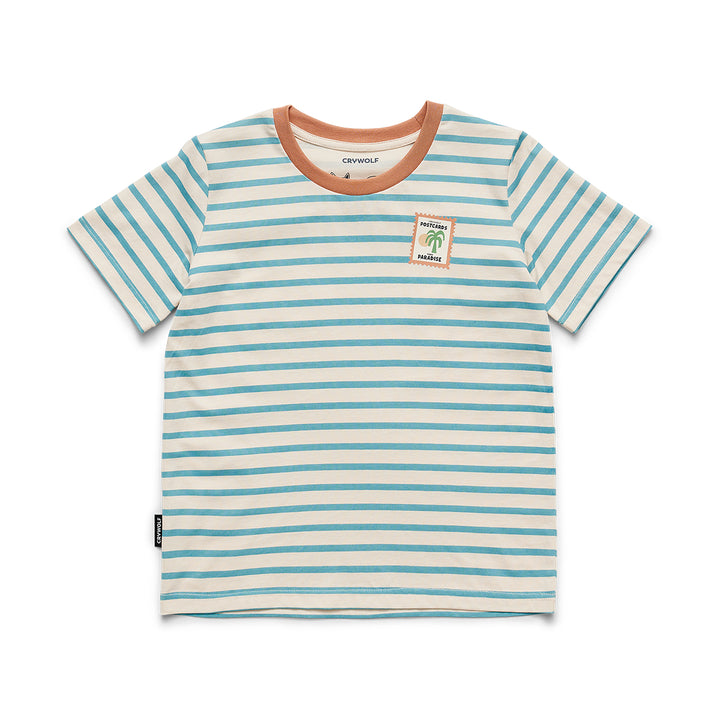 Crywolf Sun Smart T-Shirt - Blue Stripe