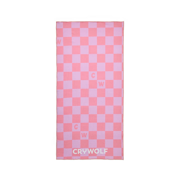 Crywolf Rapid Dry Towel - Flamingo Check