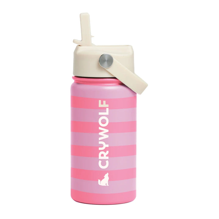 Crywolf Drink Bottle - Flamingo Stripe