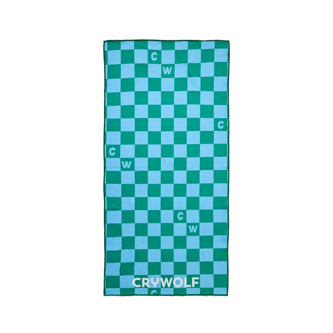 Crywolf Rapid Dry Towel - Sea Green Check