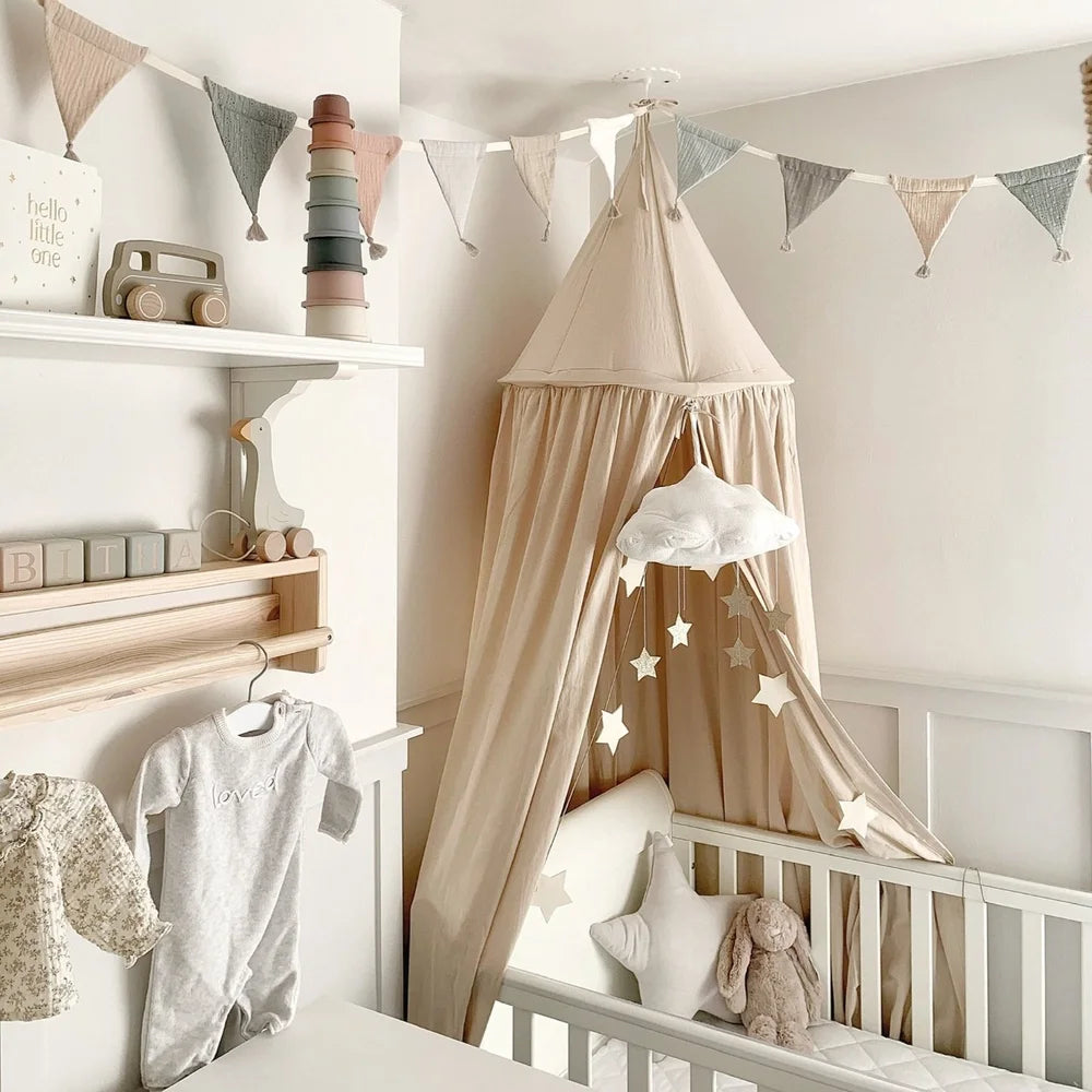 Picca Loulou Cloud Corduroy with Stars Mobile - White