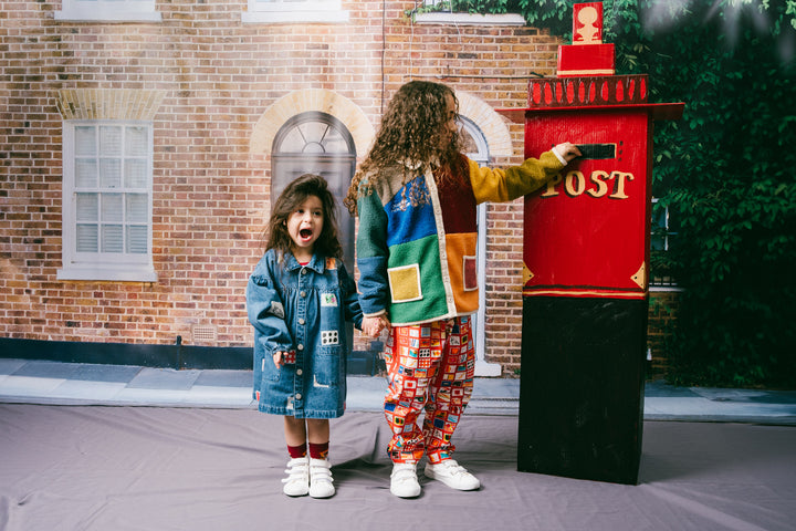 Das Ist Maurice Denim Smock Dress - Stamps