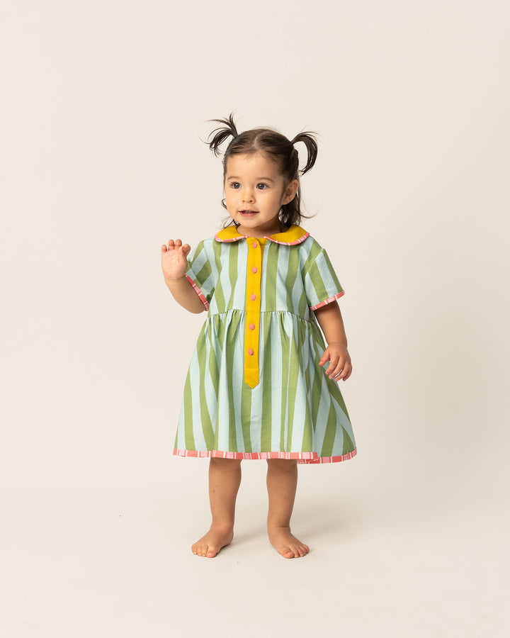 Das Ist Maurice Button Dress - Minty