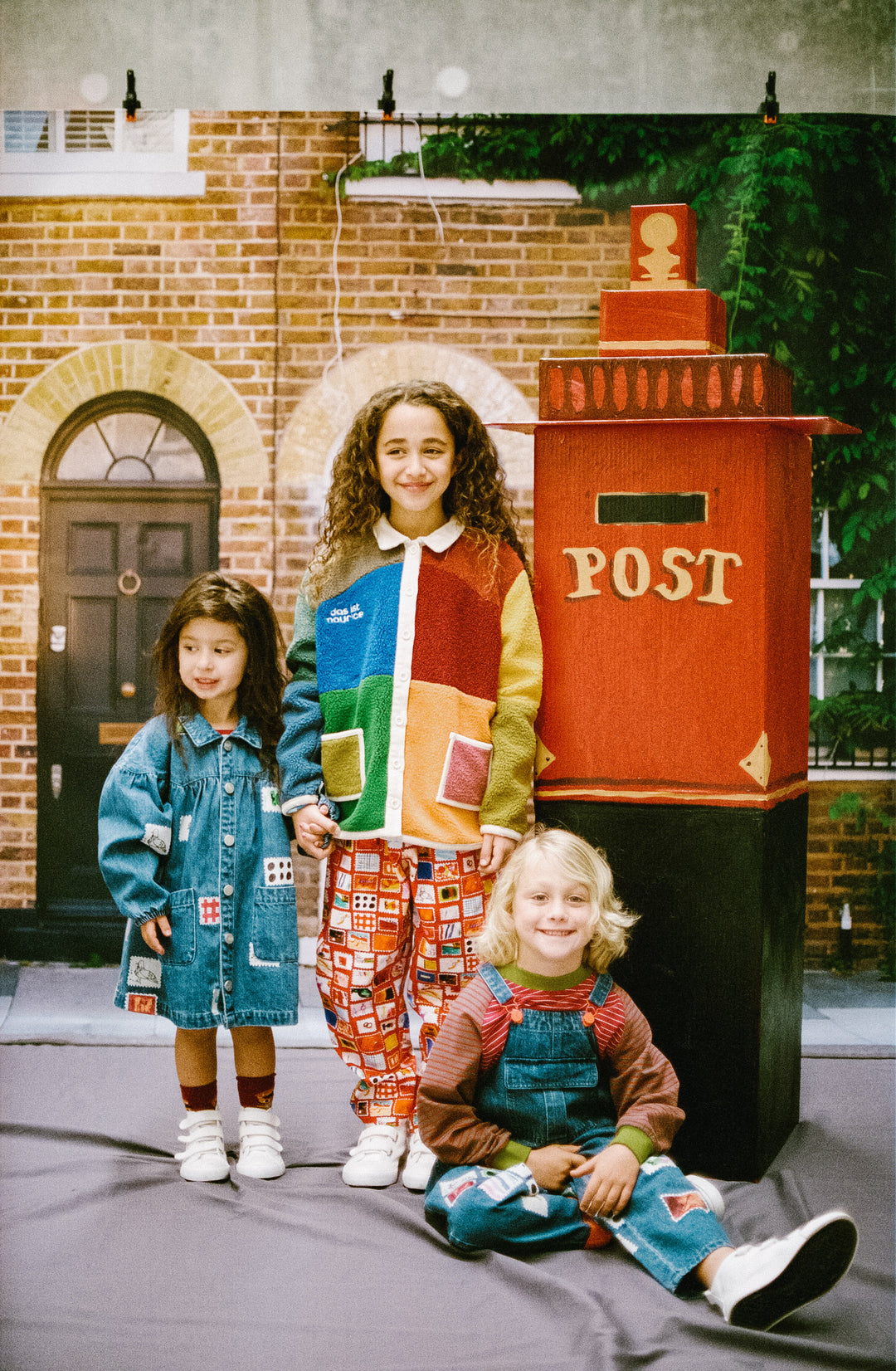 Das Ist Maurice Denim Smock Dress - Stamps