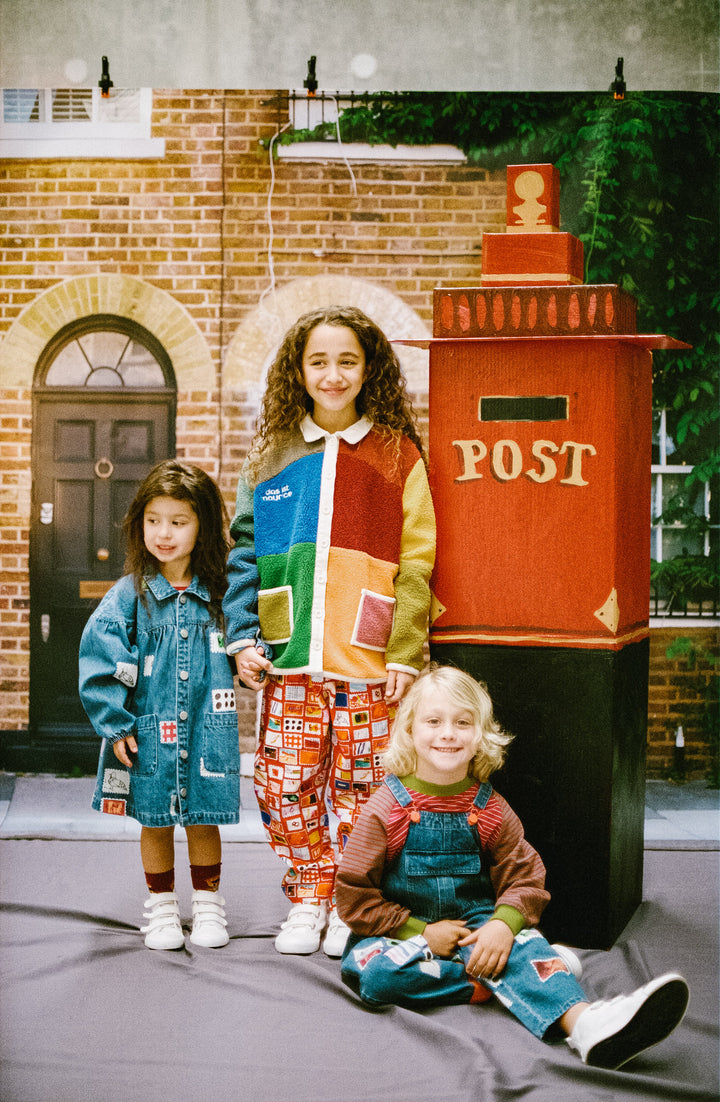 Das Ist Maurice Denim Smock Dress - Stamps