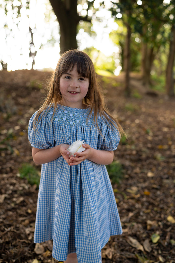 Elma Celeste Dress - Baby Blue Gingham