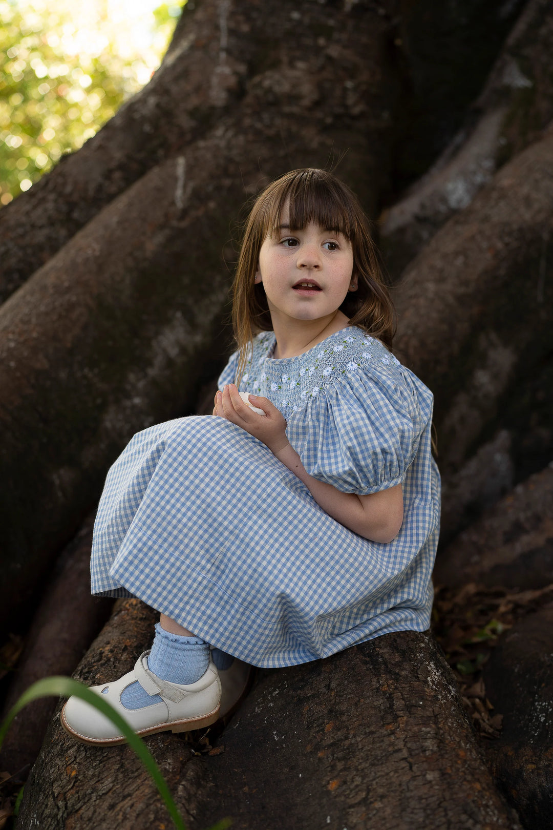 Elma Celeste Dress - Baby Blue Gingham