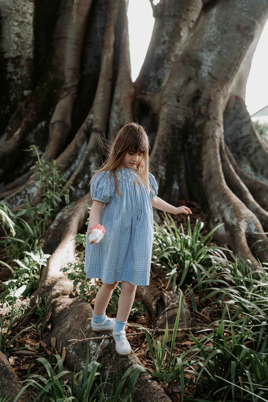 Elma Celeste Dress - Baby Blue Gingham