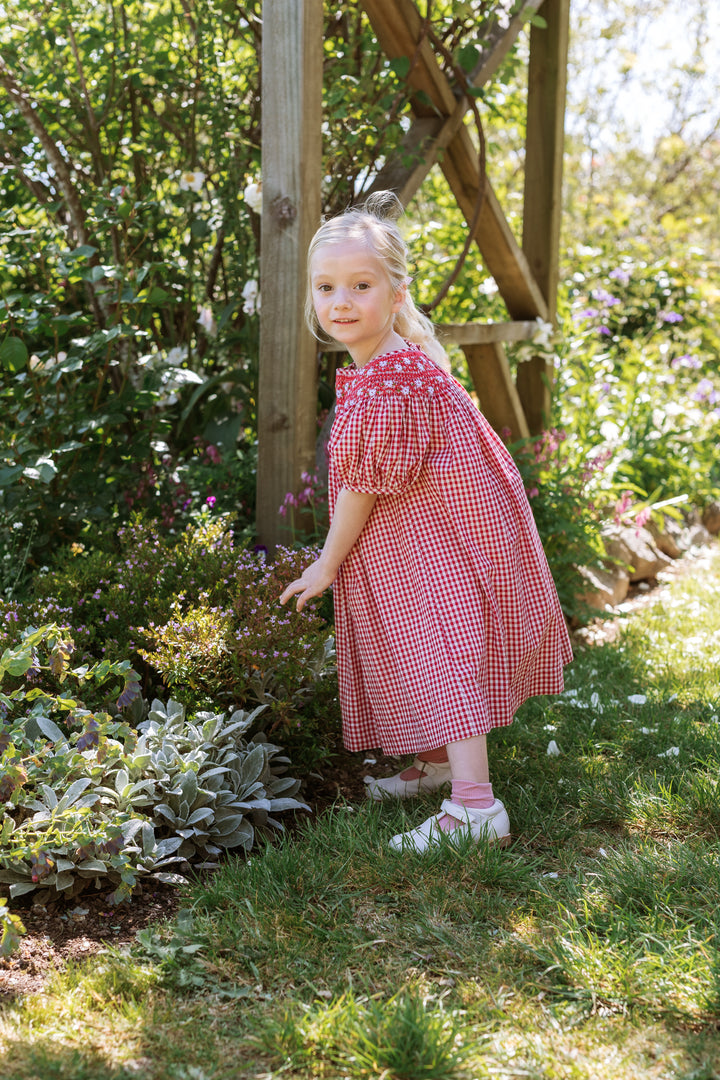 Elma Celeste Dress - Strawberry Gingham