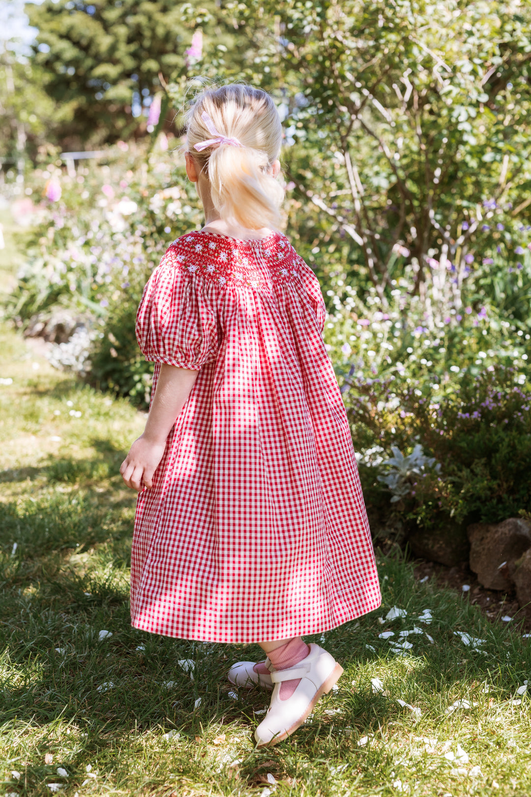 Elma Celeste Dress - Strawberry Gingham