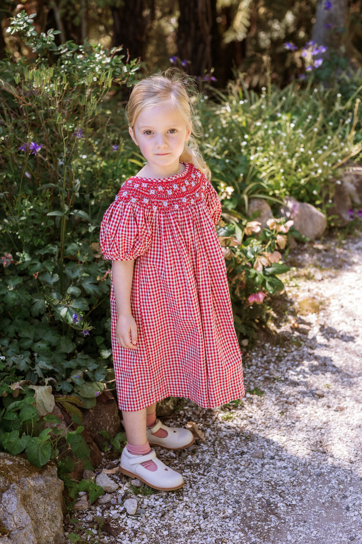 Elma Celeste Dress - Strawberry Gingham