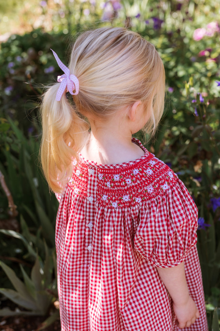 Elma Celeste Dress - Strawberry Gingham