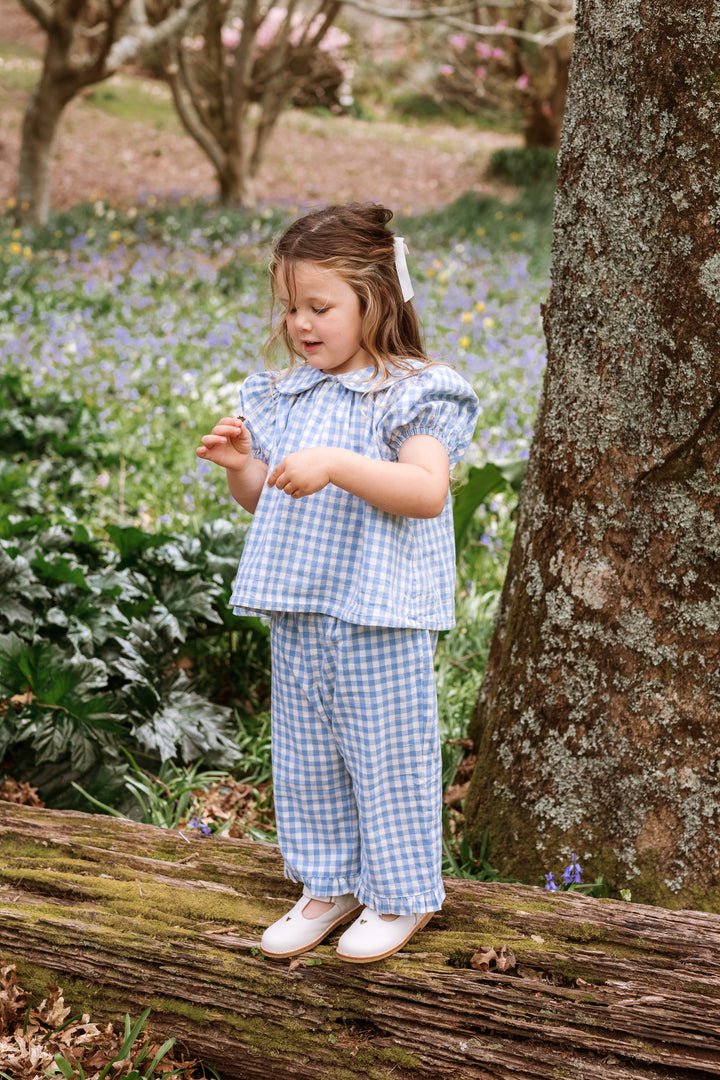 Elma Tillie Pants - Bluebell Check