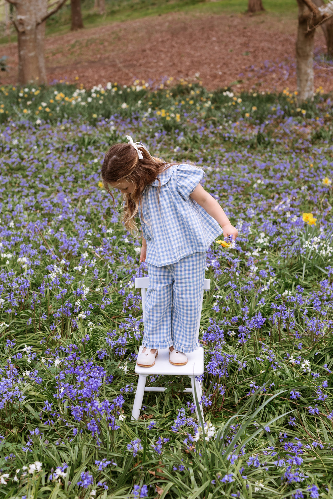 Elma Tillie Pants - Bluebell Check