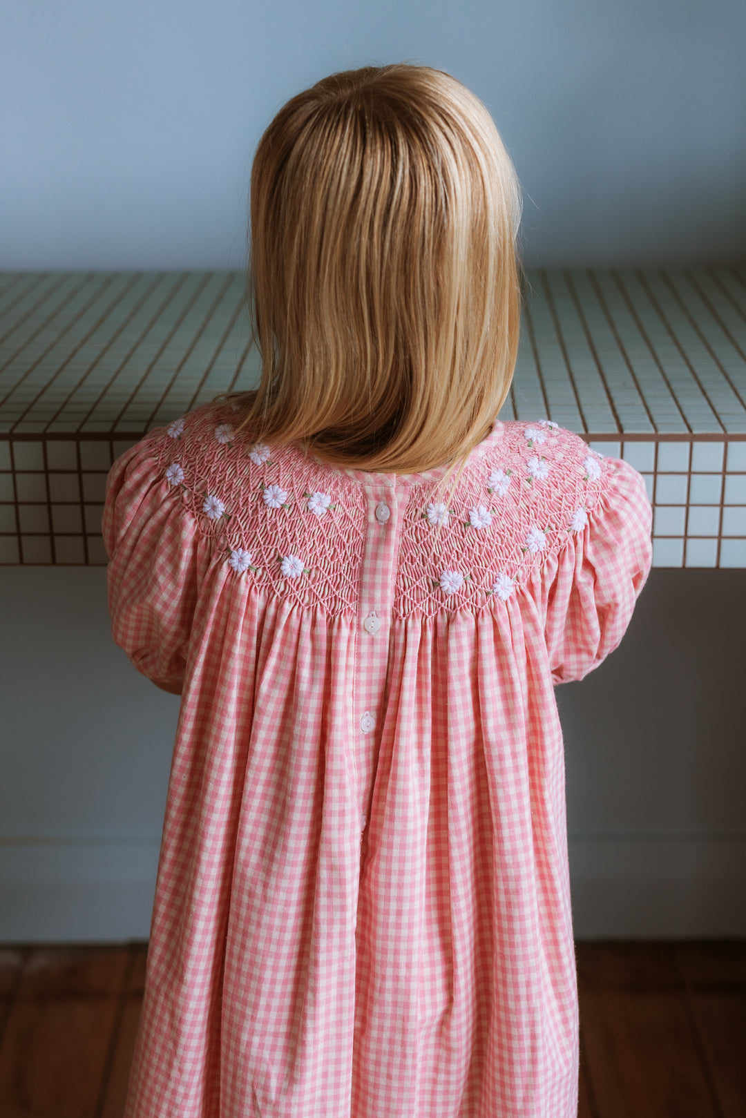 Elma Celeste Dress - Posy Gingham