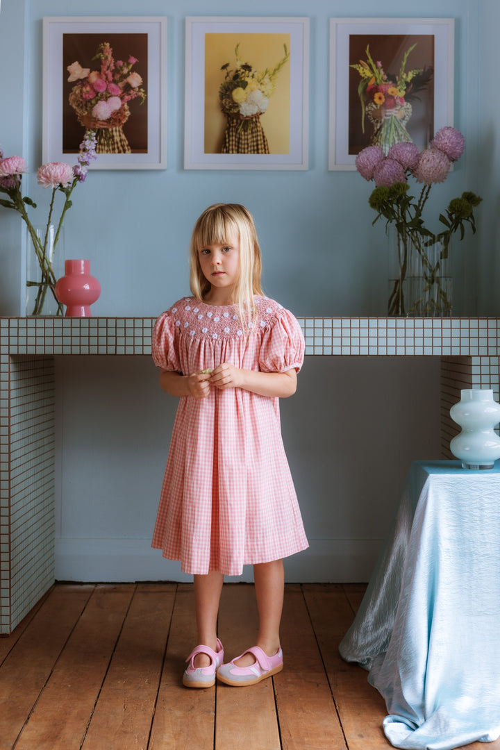 Elma Celeste Dress - Posy Gingham