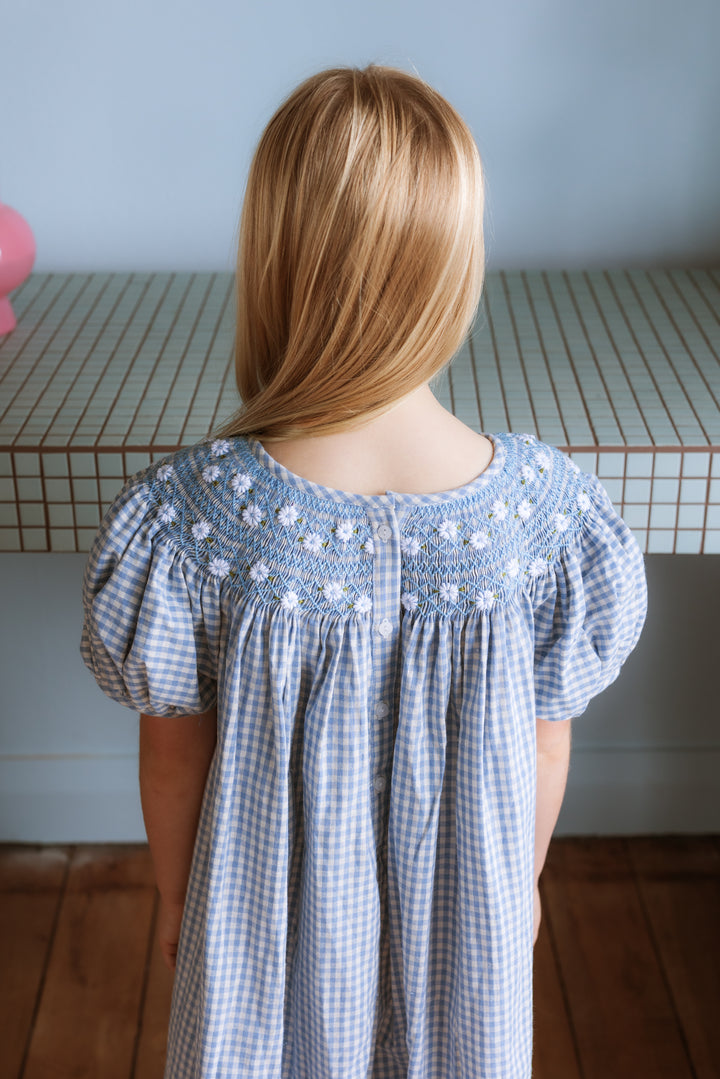 Elma Celeste Dress - Baby Blue Gingham