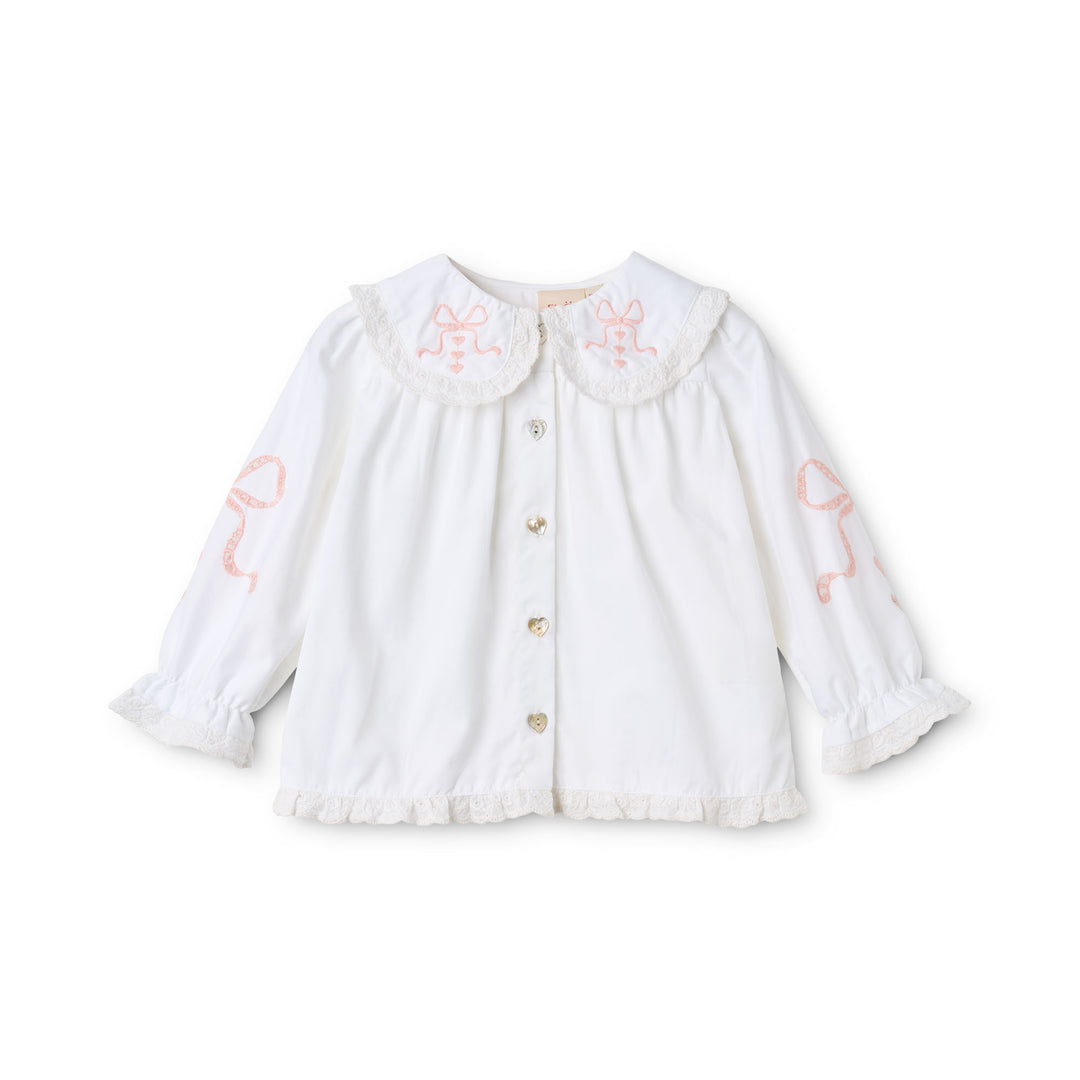 Flöss Emmy Blouse - White &amp; Pink