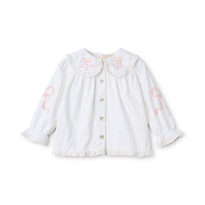 Flöss Emmy Blouse - White &amp; Pink