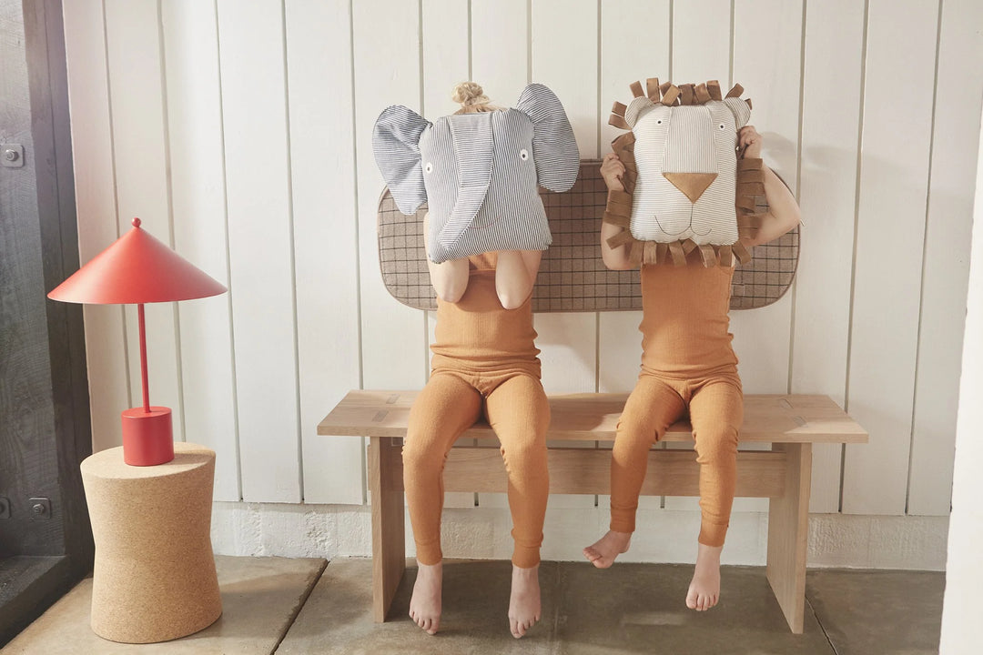 OYOY Mini Erik Elephant Cushion - Denim