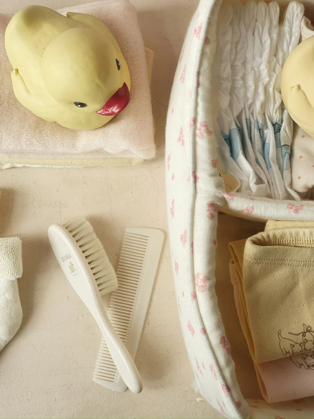 Konges Sløjd Fanga Fontana Baby Hairbrush Set - Beige