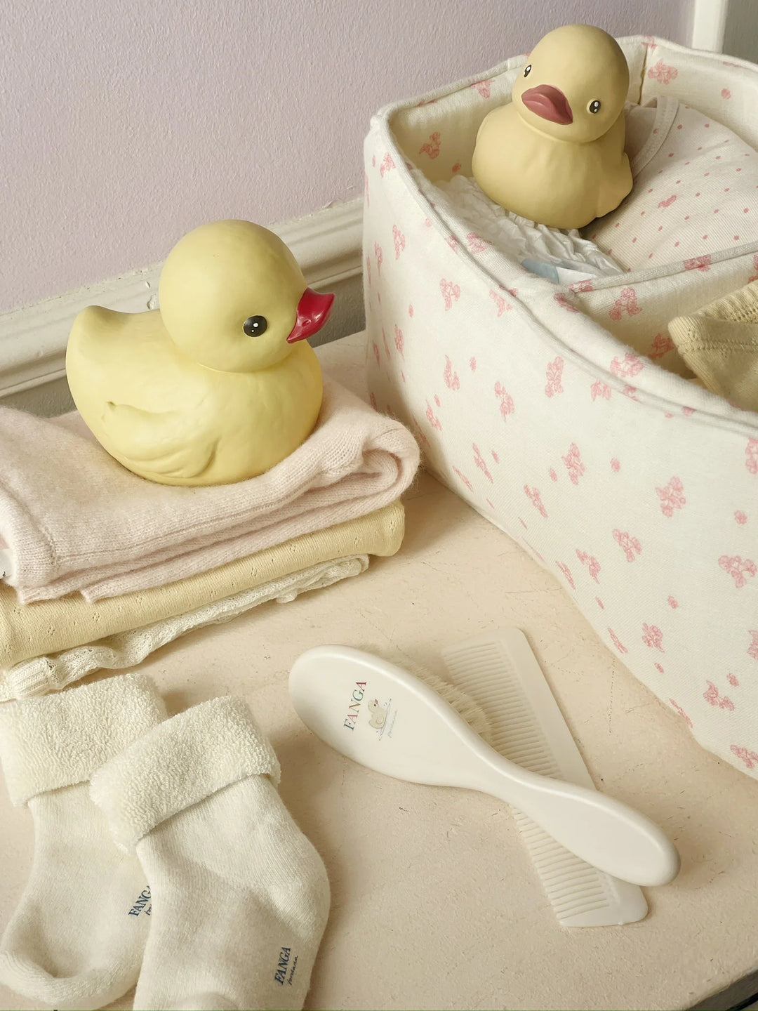 Konges Sløjd Fanga Fontana Baby Hairbrush Set - Beige